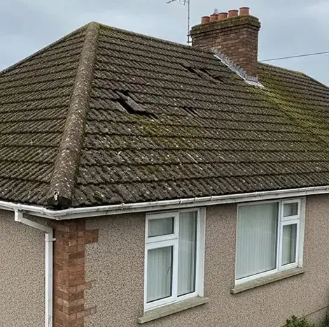Earlier roof covering photographed at a Chingford property